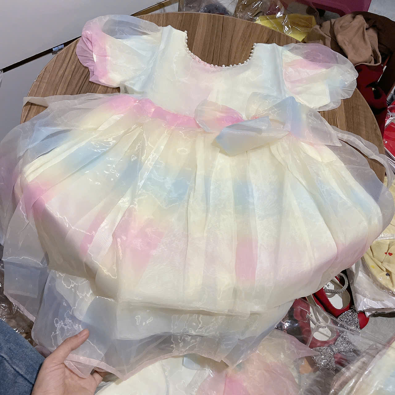 V347-Váy công chúa nơ cầu vồng Đại (14.23kg)