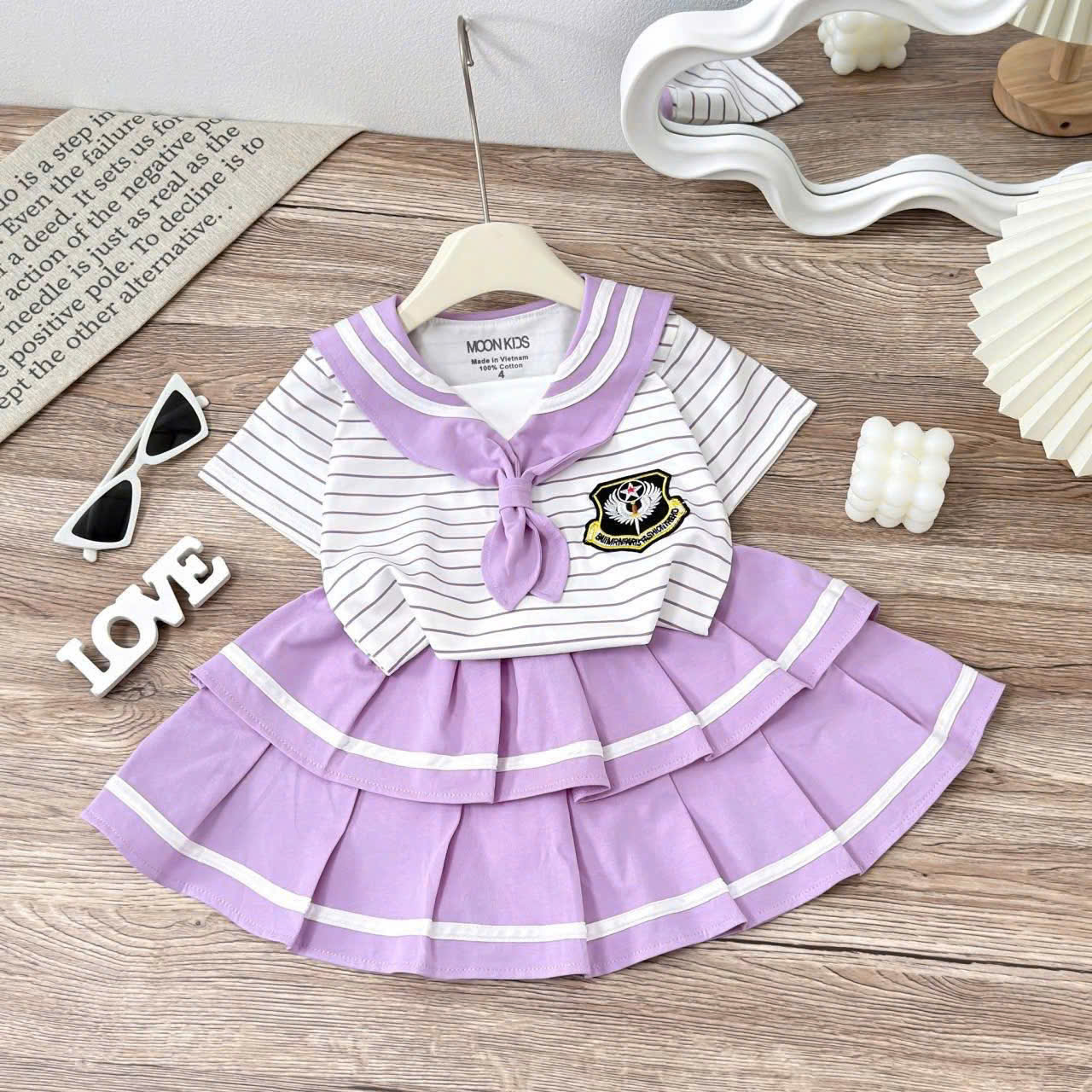 G752-Set áo thuỷ thủ cv xoè cotton xịn (22.42kg)