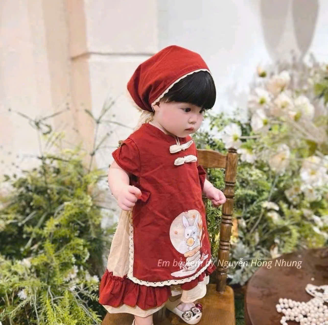 V359-Váy đũi thỏ cổ tàu kèm khăn (10.30kg)