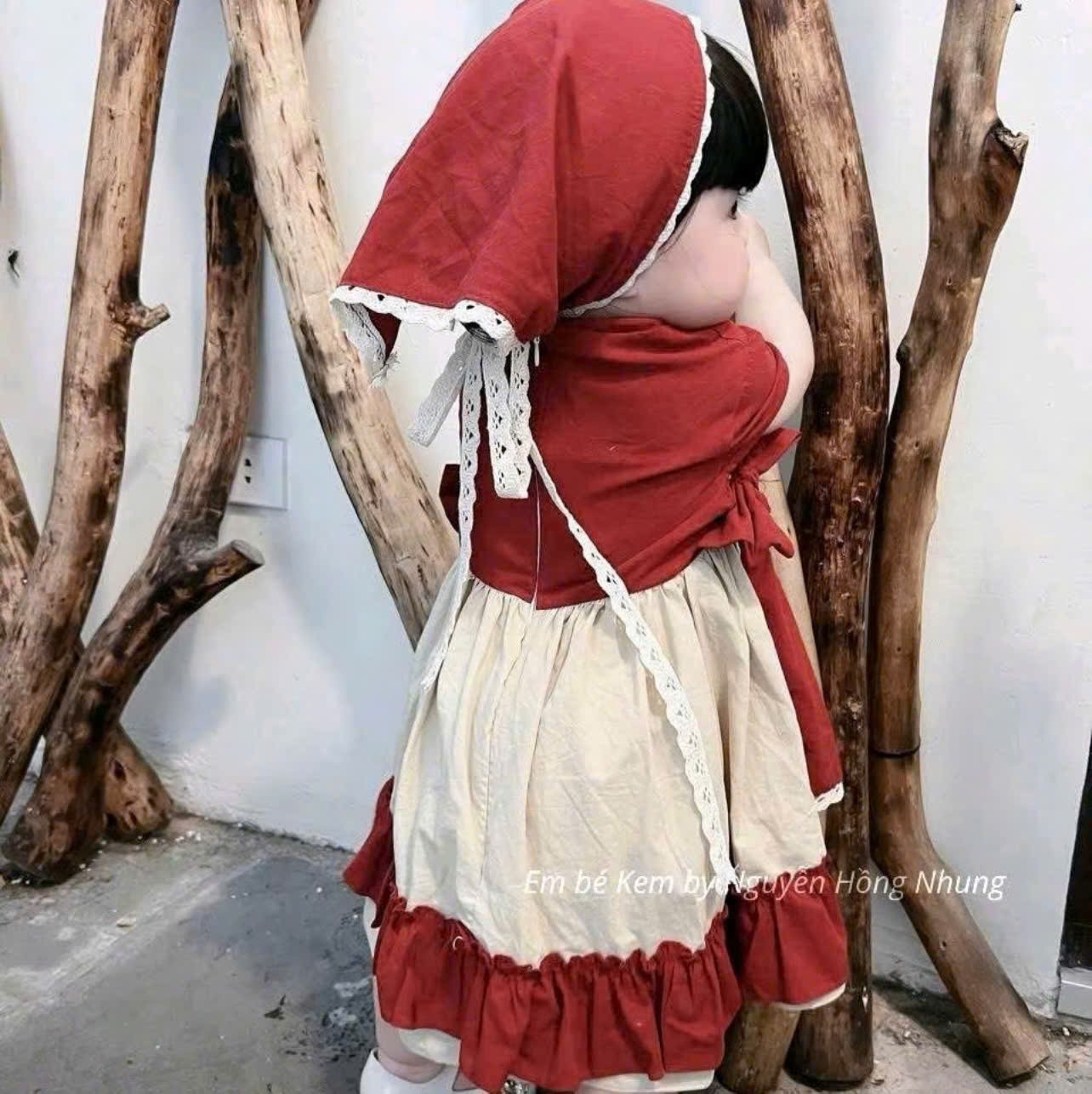 V359-Váy đũi thỏ cổ tàu kèm khăn (10.30kg)