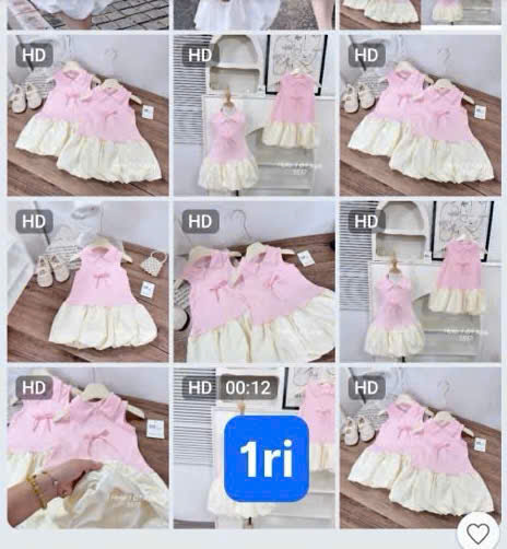 V375-Váy tăm hồng nơ SN dáng bí (08.20kg)