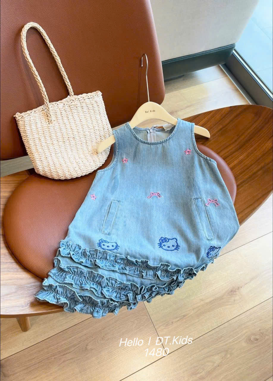 V376-Váy Kitty SN bò giấy chữ A (08.20kg)