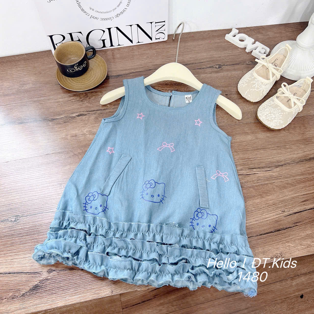 V376-Váy Kitty SN bò giấy chữ A (08.20kg)