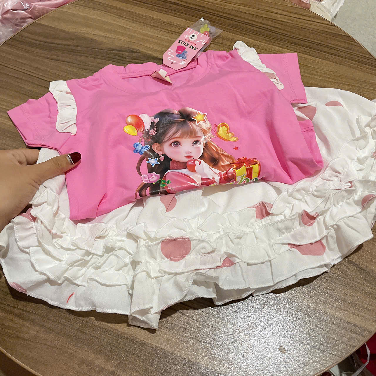 G787-Set bé hồng cv bi trắng (10.17kg)