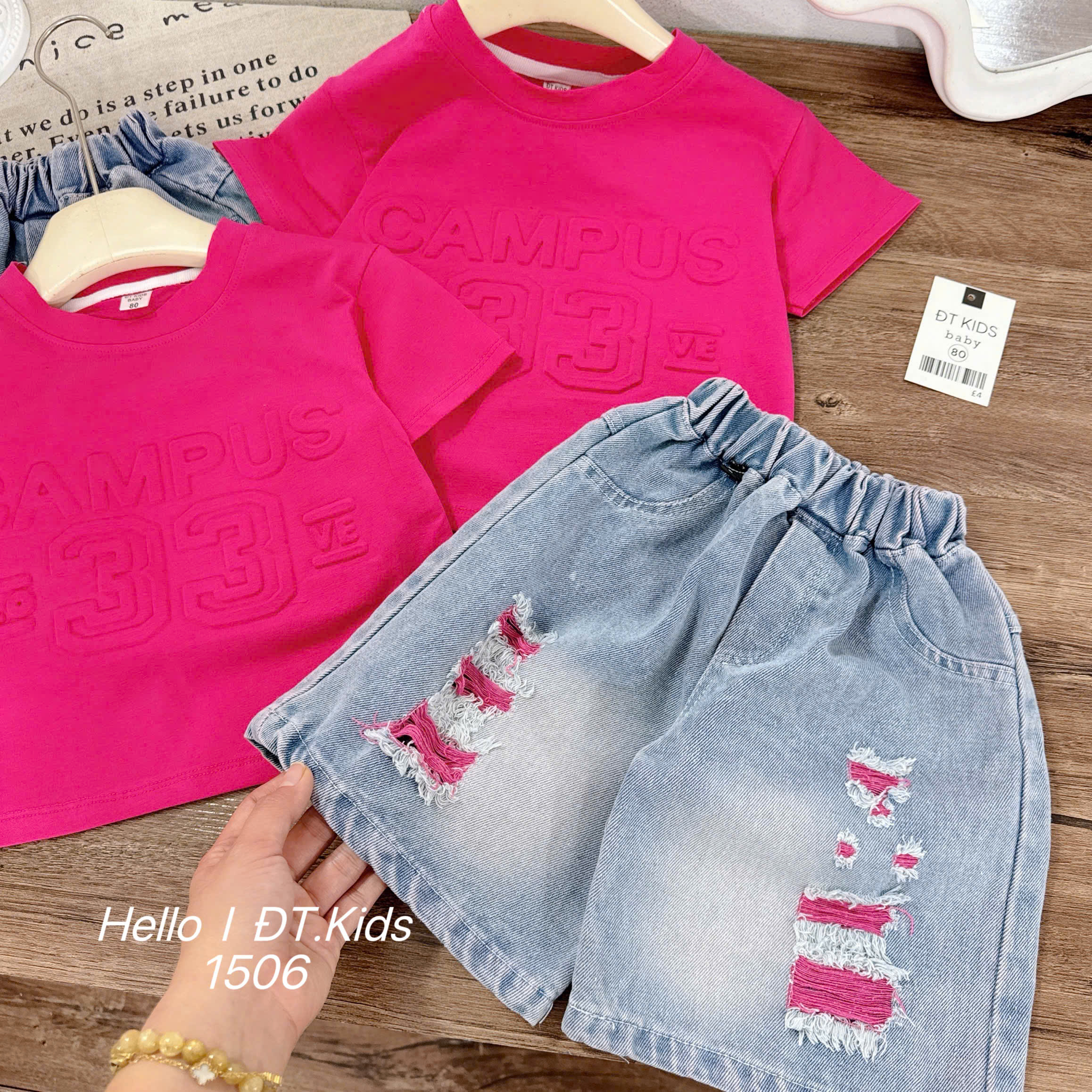 G790-Set bò hồng chữ dập q jean (10.20kg)