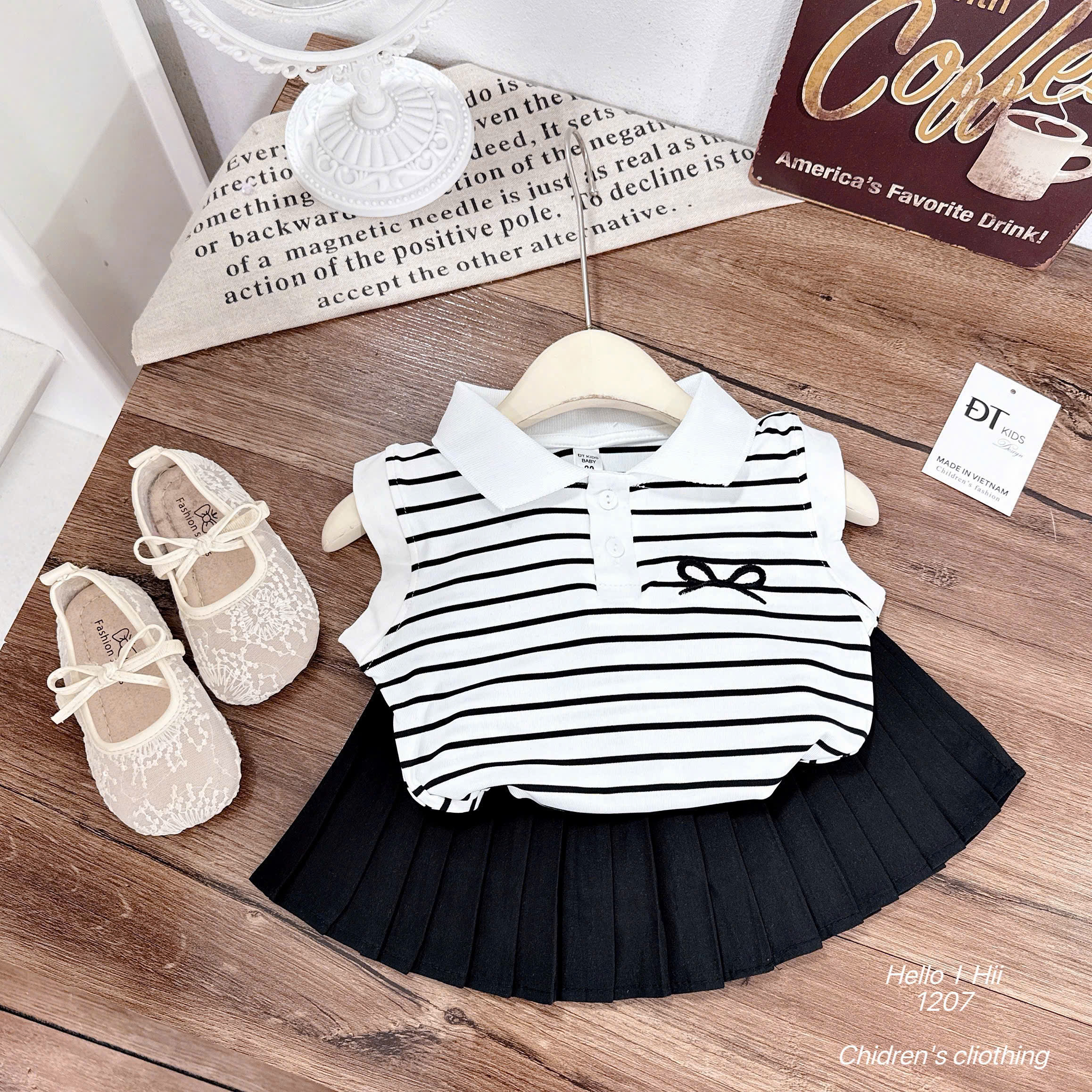 G792-Set áo kẻ SN nơ cv xếp ly (06.18kg)