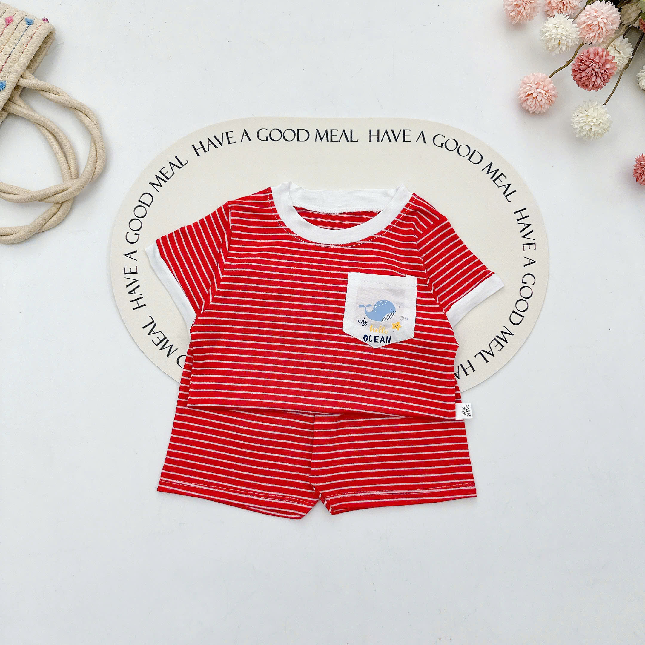 B491-Bộ cộc thun lạnh kẻ màu túi (05.15kg)