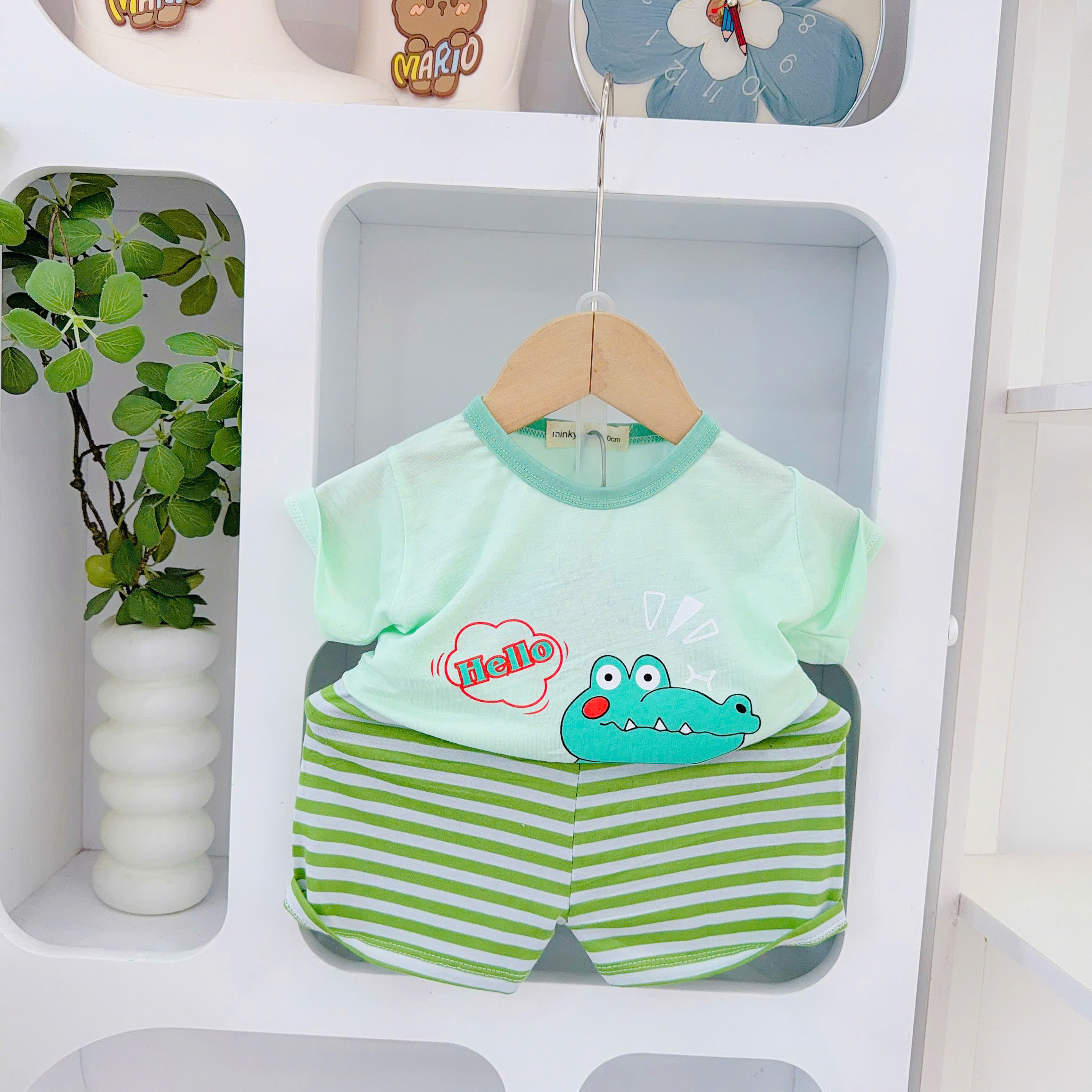 B493-Bộ cộc thun lạnh thú quần kẻ (05.15kg)