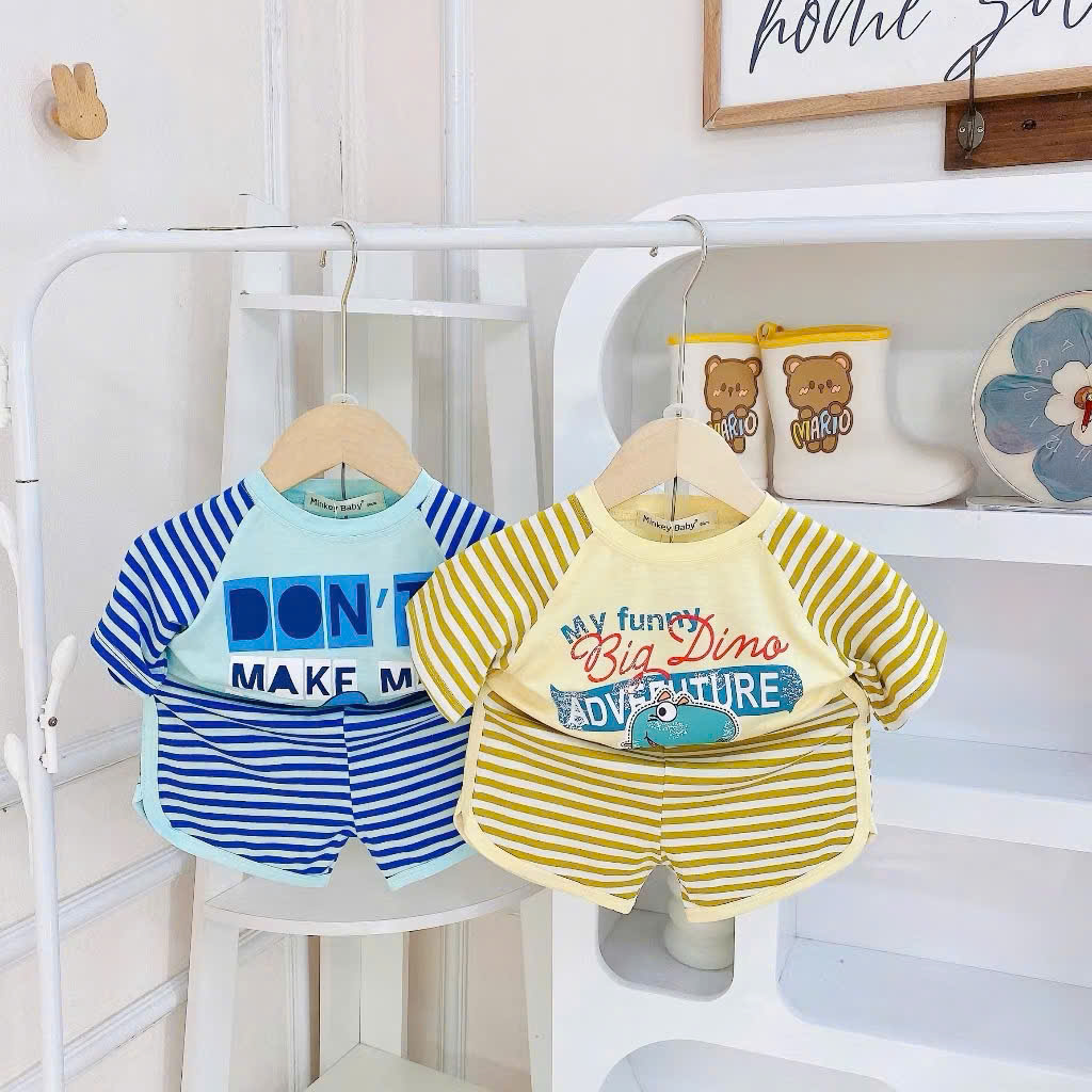 B494-Bộ cộc thun lạnh phối kẻ (08.15kg)