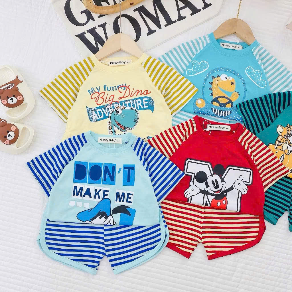 B494-Bộ cộc thun lạnh phối kẻ (08.15kg)