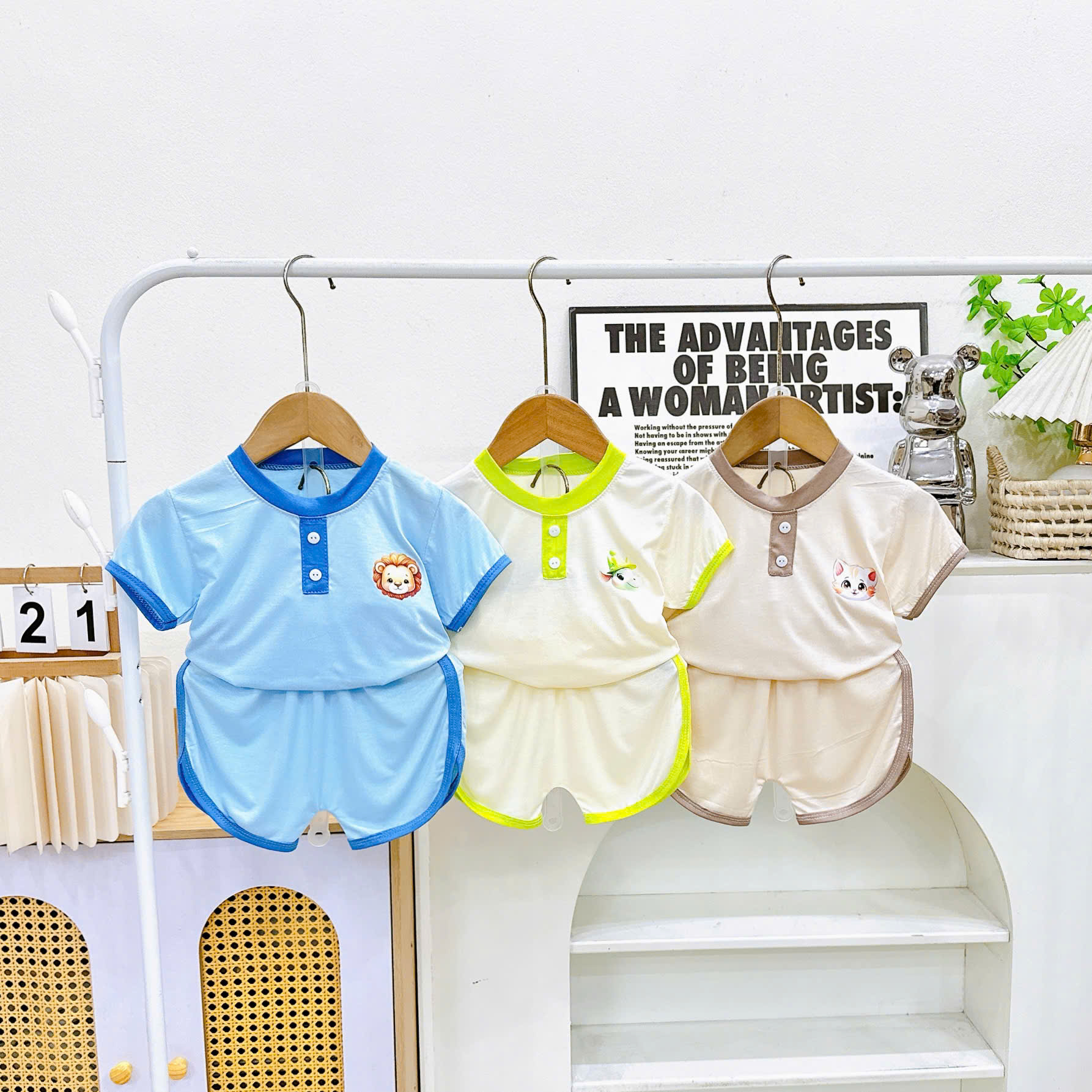 B495-Bộ cộc thun lạnh trụ trơn viền (08.15kg)