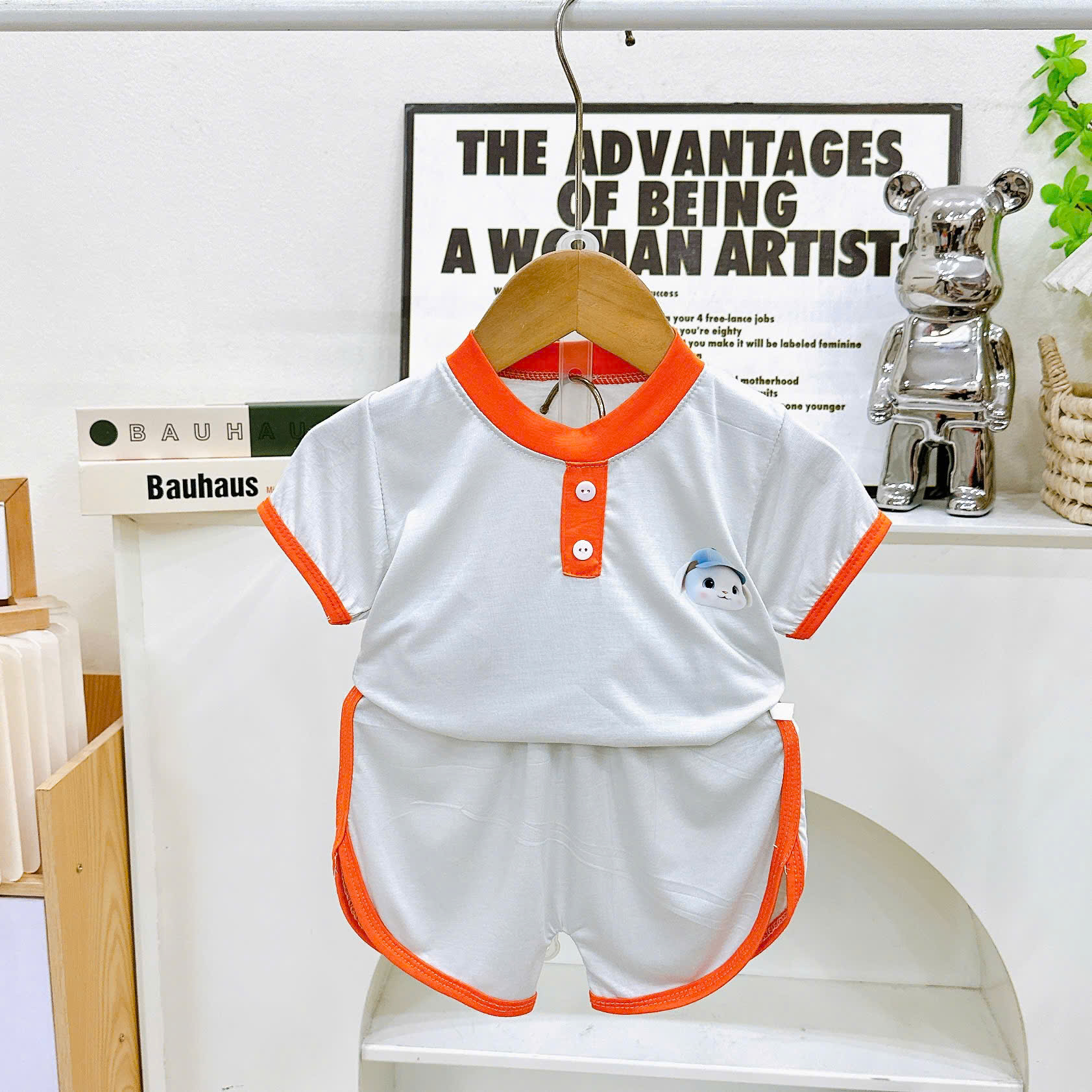 B495-Bộ cộc thun lạnh trụ trơn viền (08.15kg)