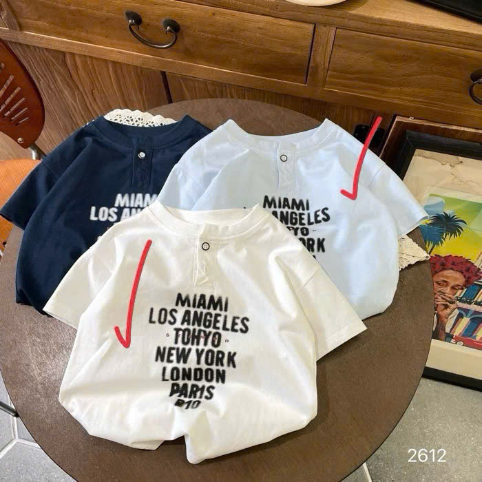 A401-Áo thun QC TXR trắng cúc MIAMI (10.20kg)