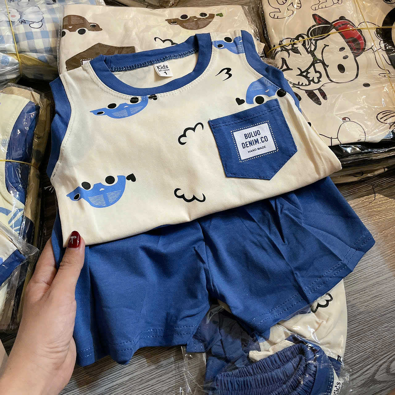 T645-Bộ cotton SN Ô TÔ (07.13kg)