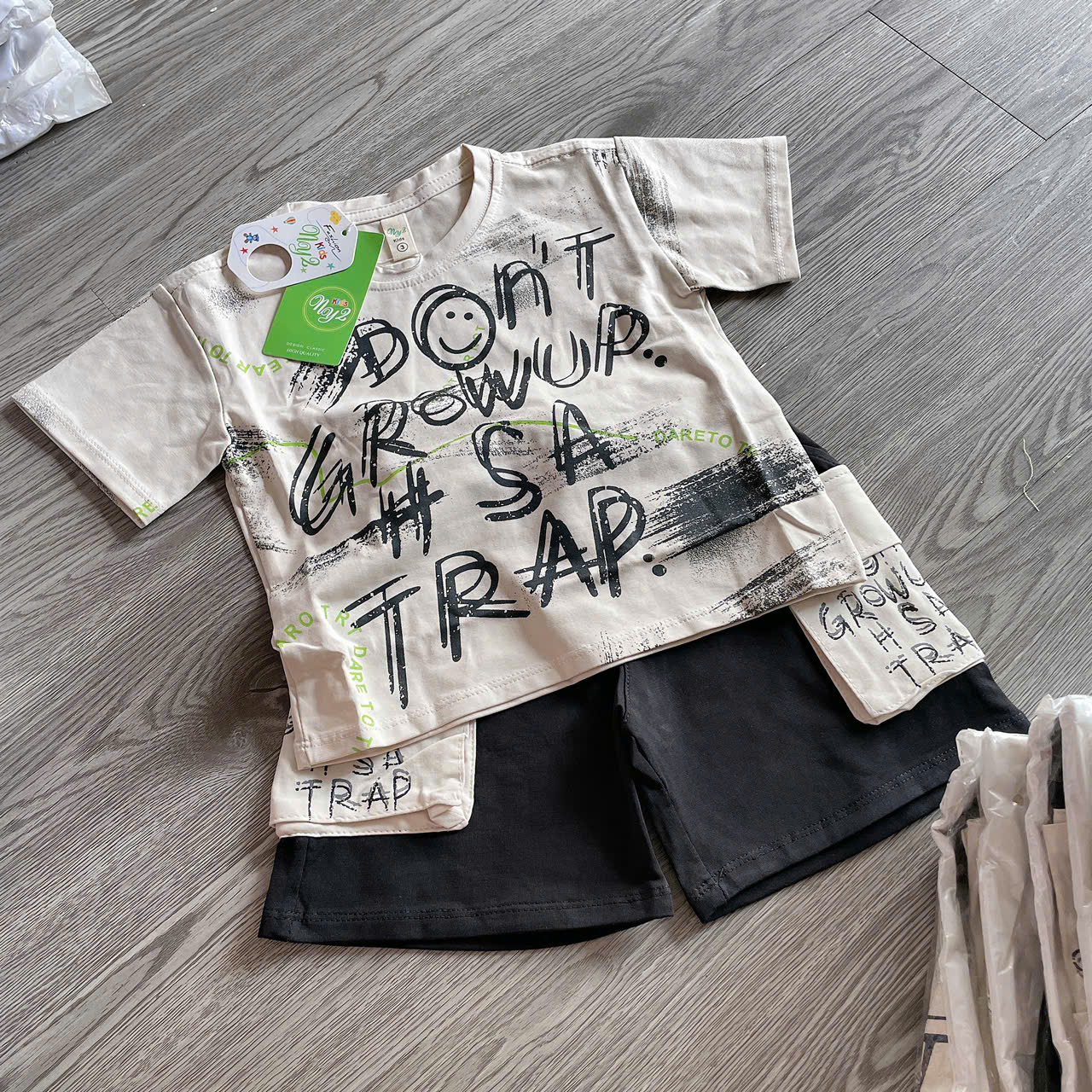 T670-Bộ cotton kem Dont loang q đen (10.23kg)
