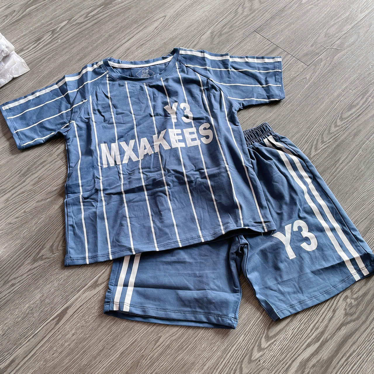 T671-Bộ cotton xanh kẻ Y3 (18.30kg)