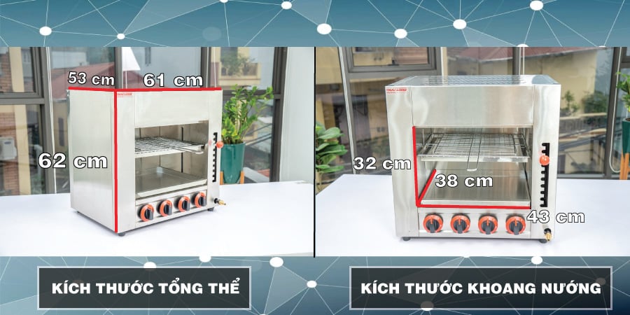 Bếp nướng Salamander 4 đầu
