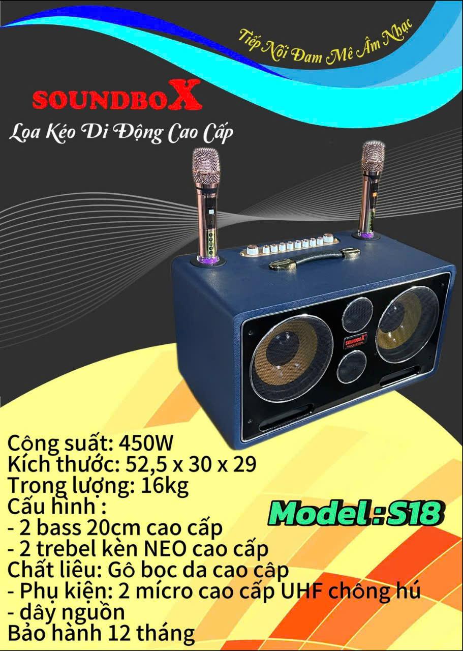 Loa Karaoke Xách Tay Soundbox S18 Giá rẻ Siêu Hay