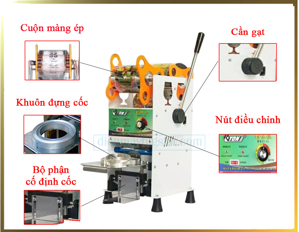 Máy ép ly Eton ET-D1 Gạt Tay 500ml-700ml