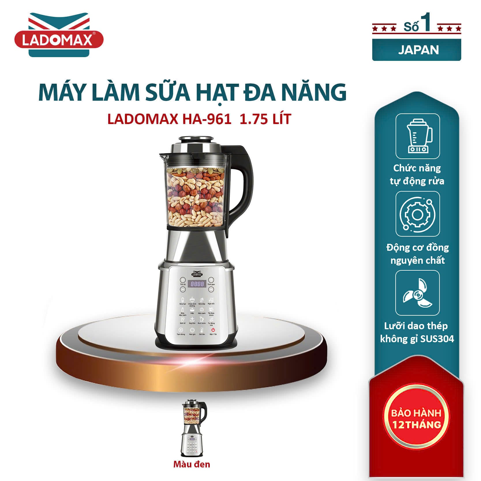 Máy làm sữa hạt đa năng Ladomax HA-961