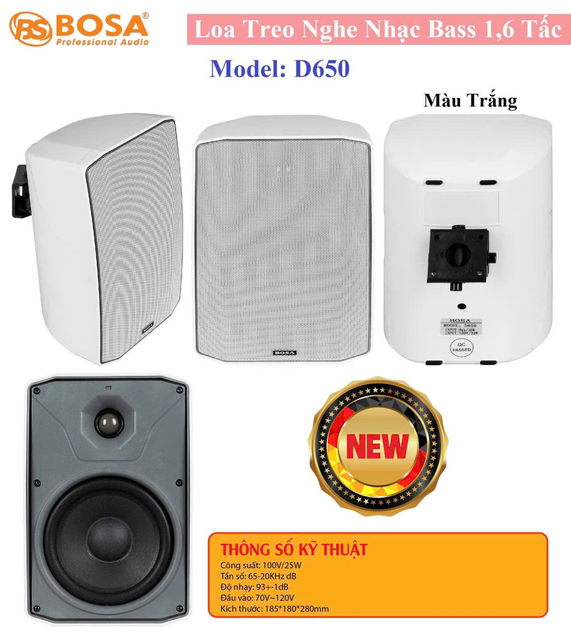 Loa Treo Tường Nghe Nhạc D650