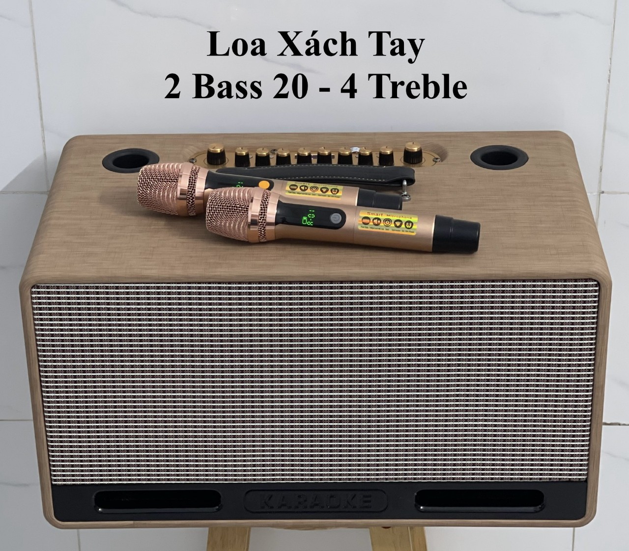 Loa Kéo xách Tay Sound S222 Màu Da Bò và Da Kem