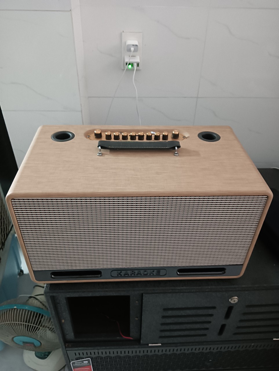 Loa Kéo xách Tay Sound S222 Màu Da Bò và Da Kem