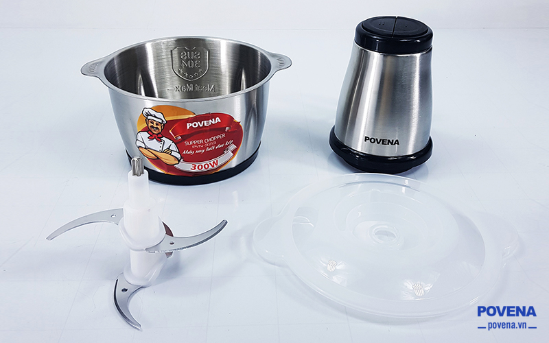 Máy xay thịt cối inox 2L Povena PVN-3213