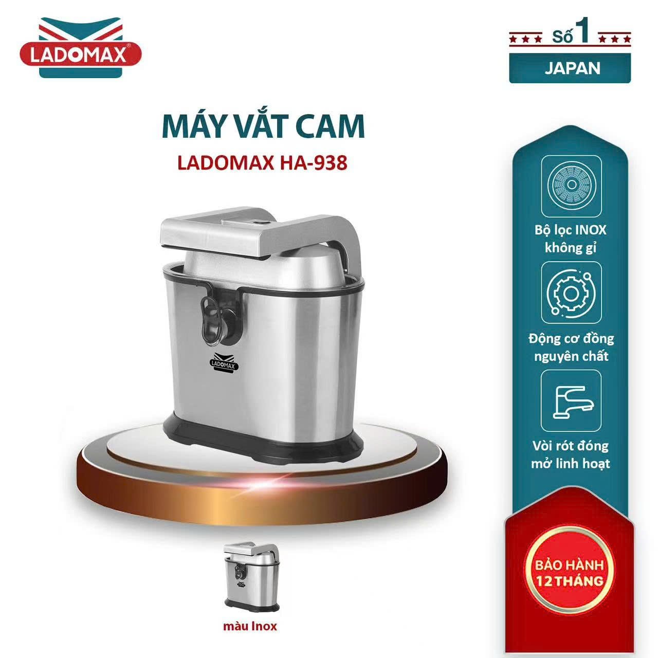 Máy vắt cam 2 đầu ép Ladomax HA-938