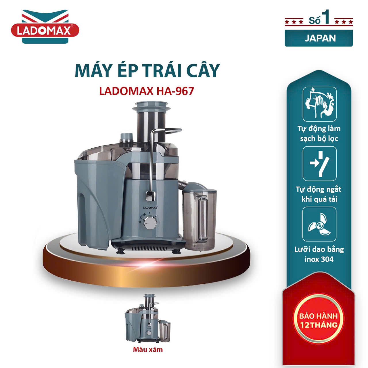 Máy ép trái cây công nghiệp Ladomax HA-967