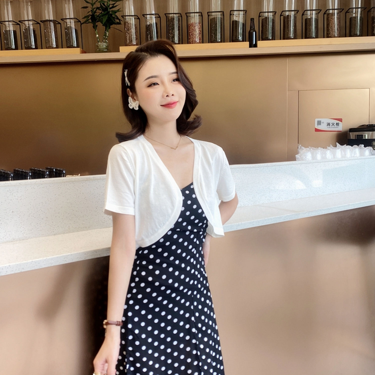 [A188] Áo KHOÁC len nữ cardigan CROPTOP TAY NGẮN phong cách Pháp dệt kim mềm mỏng dễ phối đồ - L2M