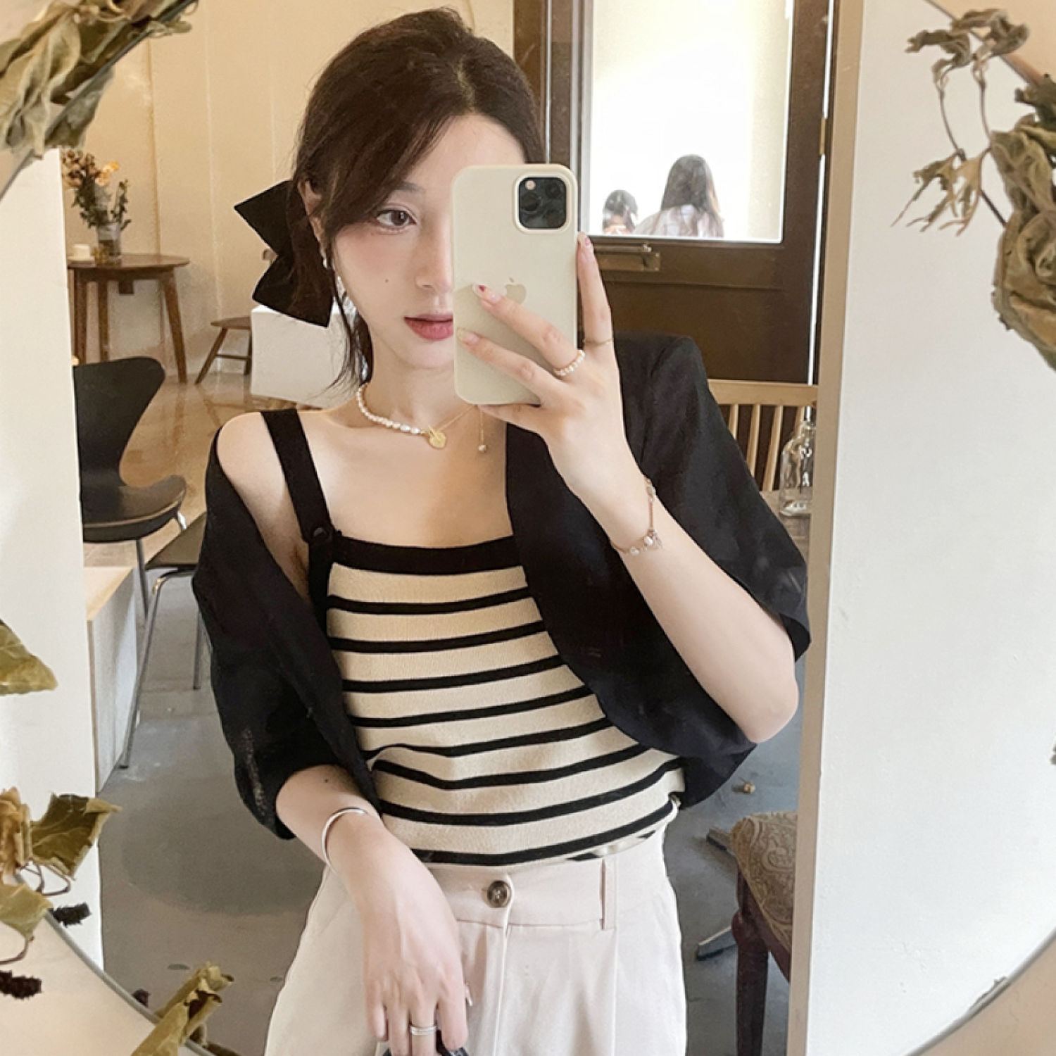 [A188] Áo KHOÁC len nữ cardigan CROPTOP TAY NGẮN phong cách Pháp dệt kim mềm mỏng dễ phối đồ - L2M