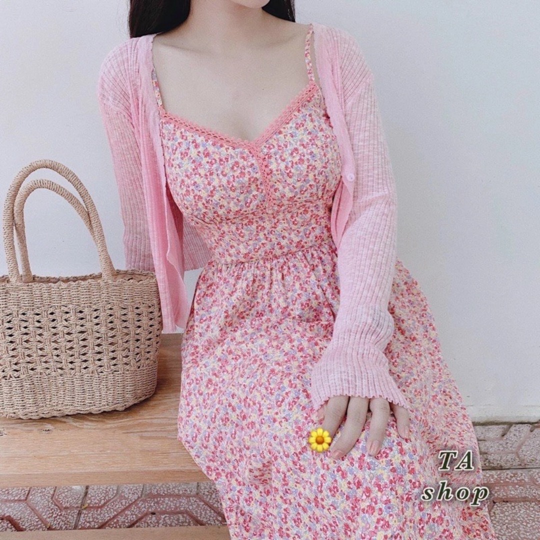 [A004] Áo khoác len mỏng Cardigan Quảng Châu 1 KHUY tay dài dáng ngắn đáng yêu và dễ phối đồ - L2M (Sale)