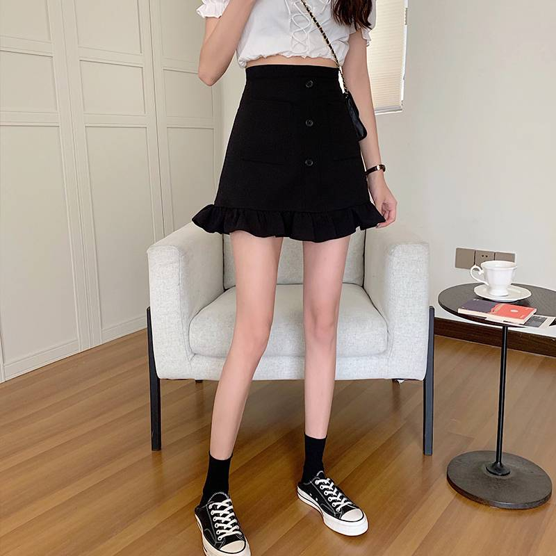 [Q015] Quần giả váy nữ BÈO ĐUÔI CÁ phối lưng thun co giãn chất tuyết mưa xinh xắn - L2M