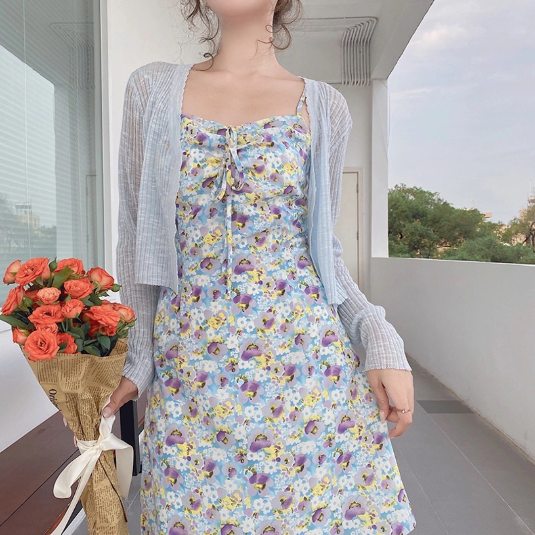 [A004] Áo khoác len mỏng Cardigan Quảng Châu 1 KHUY tay dài dáng ngắn đáng yêu và dễ phối đồ - L2M (Sale)