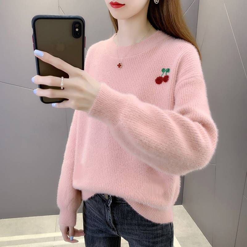[A087] SET 2 MÓN áo len nữ Montoghi dệt kim THU ĐÔNG có khuy CHERRY kèm TÚI ĐEO CHÉO xinh xắn - L2M (Sale)