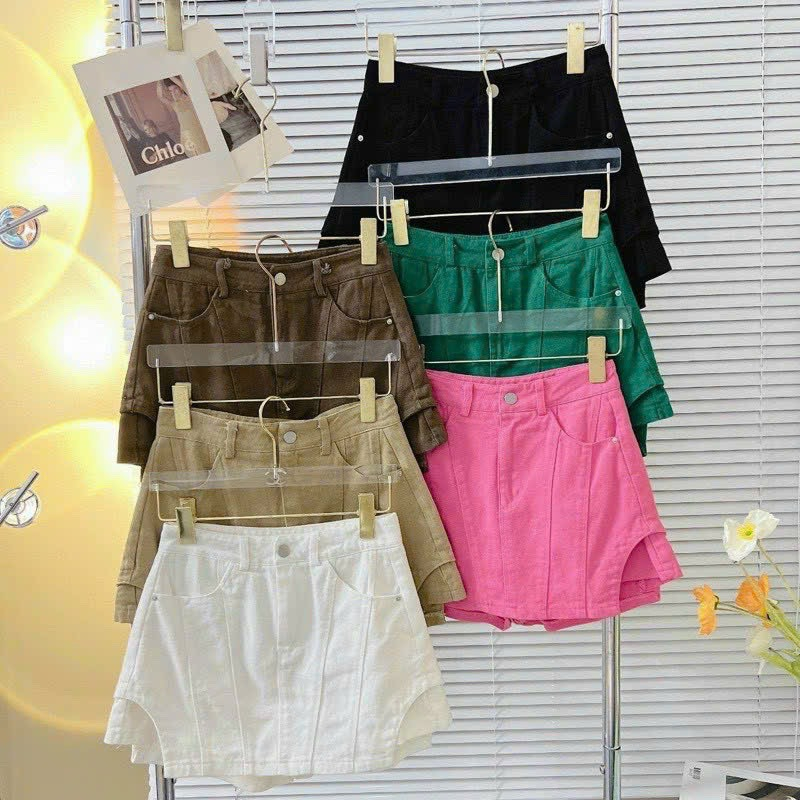 [Q016] Quần short nữ GÂN XẺ GÓC lưng cao chất liệu kaki co giãn siêu tôn dáng năng động - L2M