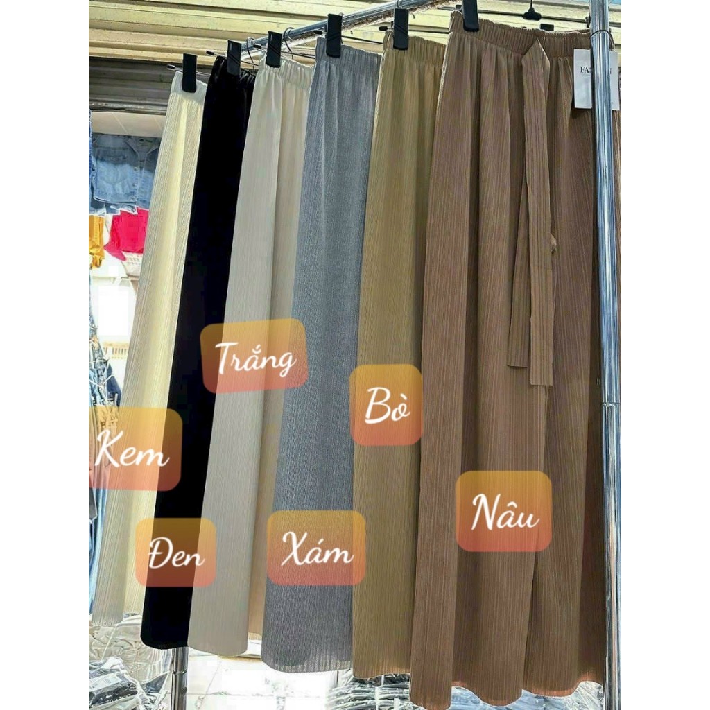 [Q024] Quần dài ống suông nữ GÂN TĂM mềm mịn tôn dáng co giãn dễ phối đồ - L2M