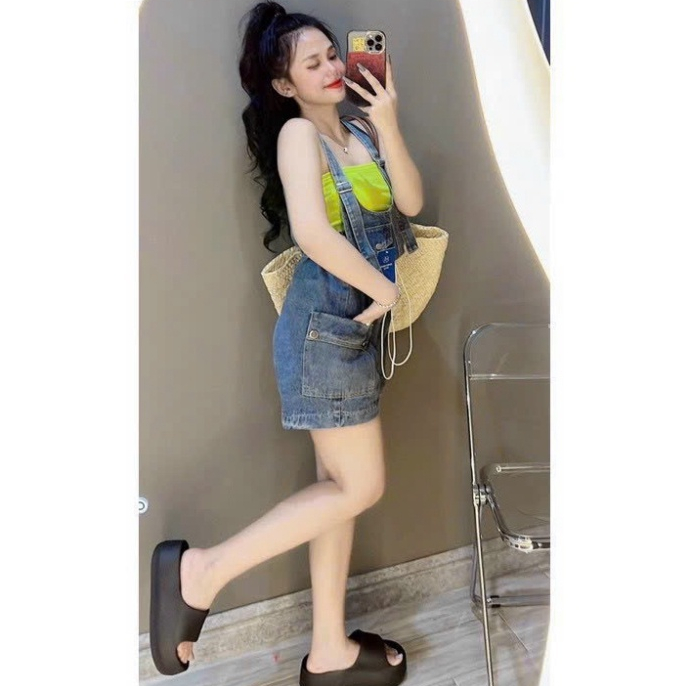 [A257] Quần YẾM RÚT EO nữ kiểu ngắn cực bền phối túi xinh xắn và năng động - L2M (Sale)