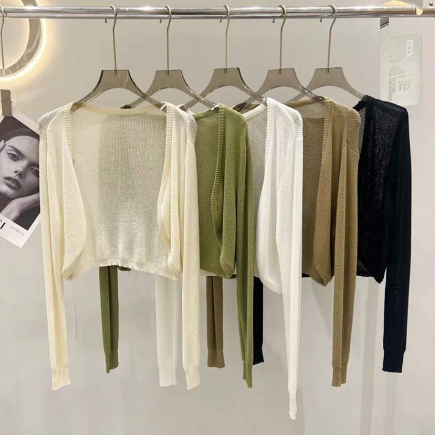 [A284] Áo khoác len nữ dệt kim Montoghi MỎNG VẠT BẦU cardigan Quảng Châu dáng lửng siêu xinh - L2M (Sale)