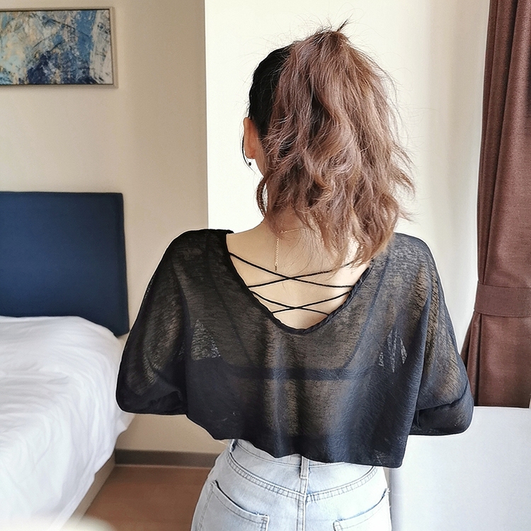 [A288] Áo nữ len THUN GIẤY mỏng nhẹ ĐAN DÂY phom rộng MẶC 2 KIỂU tay dài Quảng Châu cá tính - L2M (Sale)