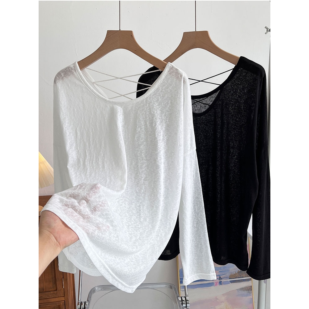 [A288] Áo nữ len THUN GIẤY mỏng nhẹ ĐAN DÂY phom rộng MẶC 2 KIỂU tay dài Quảng Châu cá tính - L2M (Sale)