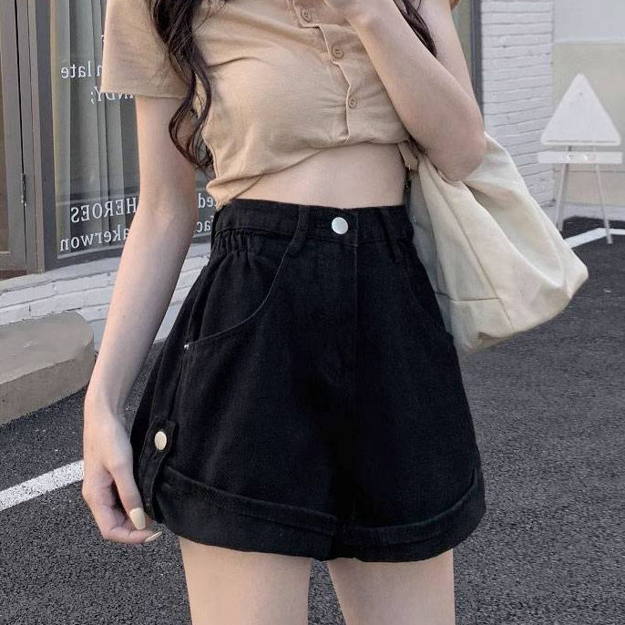 [Q036] Quần SHORT kaki nữ BẤM 2 TAG LAI 2 bên co giãn tôn dáng năng động và cá tính - L2M