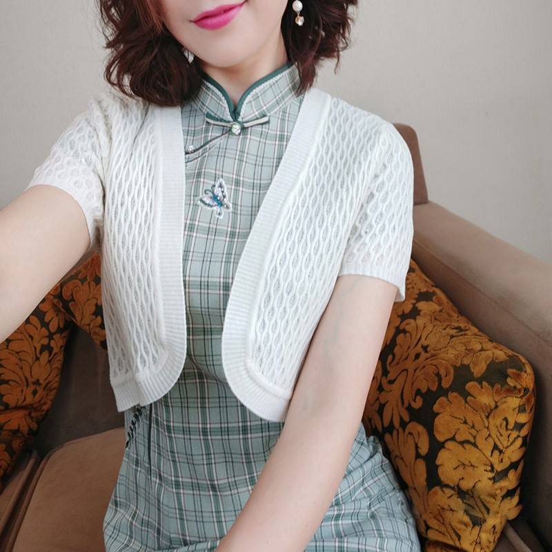 [A295] Áo KHOÁC len dệt kim QC cardigan LƯỚI HÌNH TỨ GIÁC tay dài dáng lửng sang trọng - L2M (Sale)