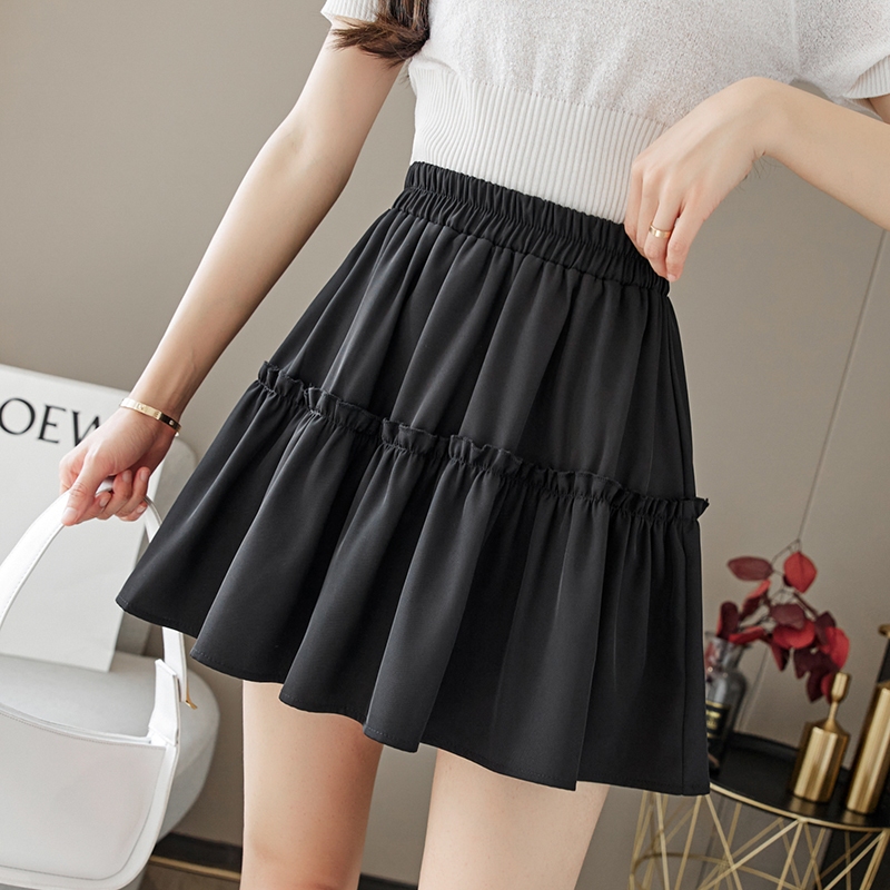 [Q062] Chân váy nữ XÒE GHÉP LINE BÈO có lót trong lưng chun dáng ngắn xinh xắn - L2M