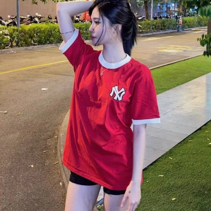 [A302] Áo thun nữ PHOM RỘNG TAY PHỐI màu in hình nhiều mẫu mã hàng Quảng Châu năng động - L2M (Sale)