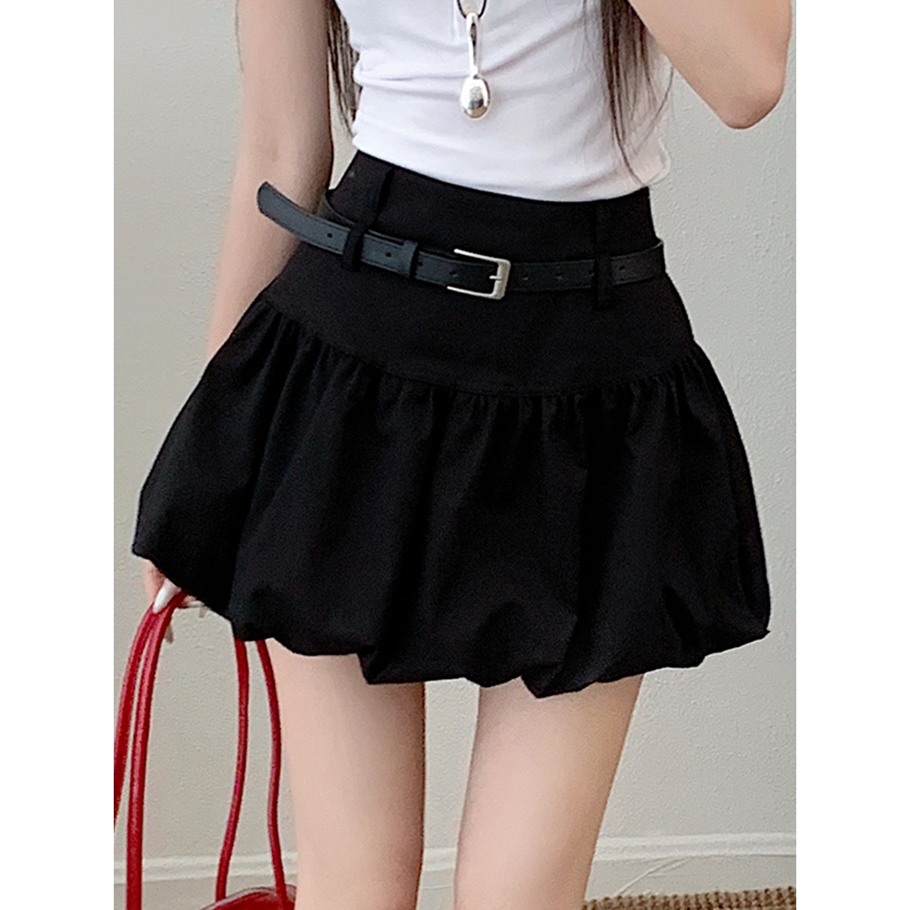 [Q084] Chân váy XÒE CHUN KIỂU BÍ phối DÂY KÉO có lót trong dáng ngắn xinh xắn - L2M (New)