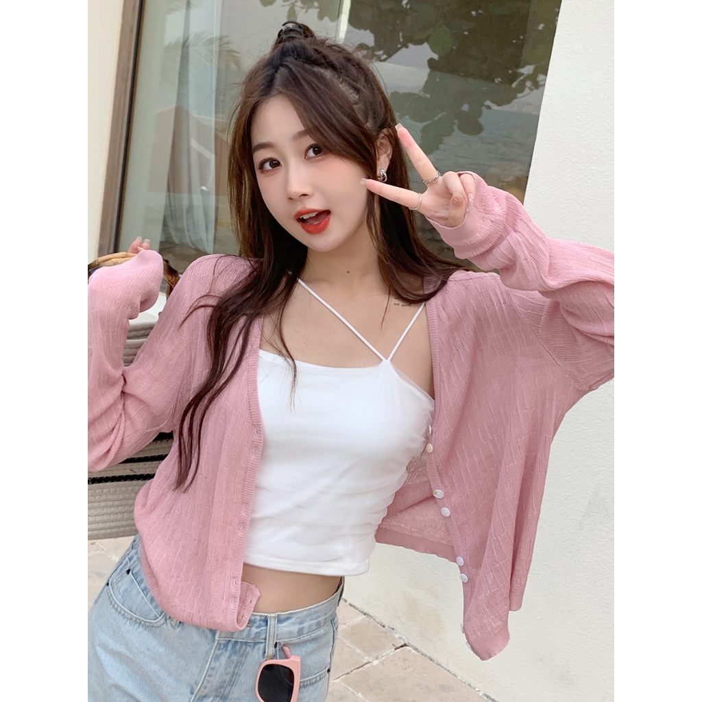[A421] Áo khoác len nữ Cardigan PHỐI NÚT ĐÔI tay dài mỏng nhẹ mặc 2 kiểu dễ phối đồ - L2M (New)