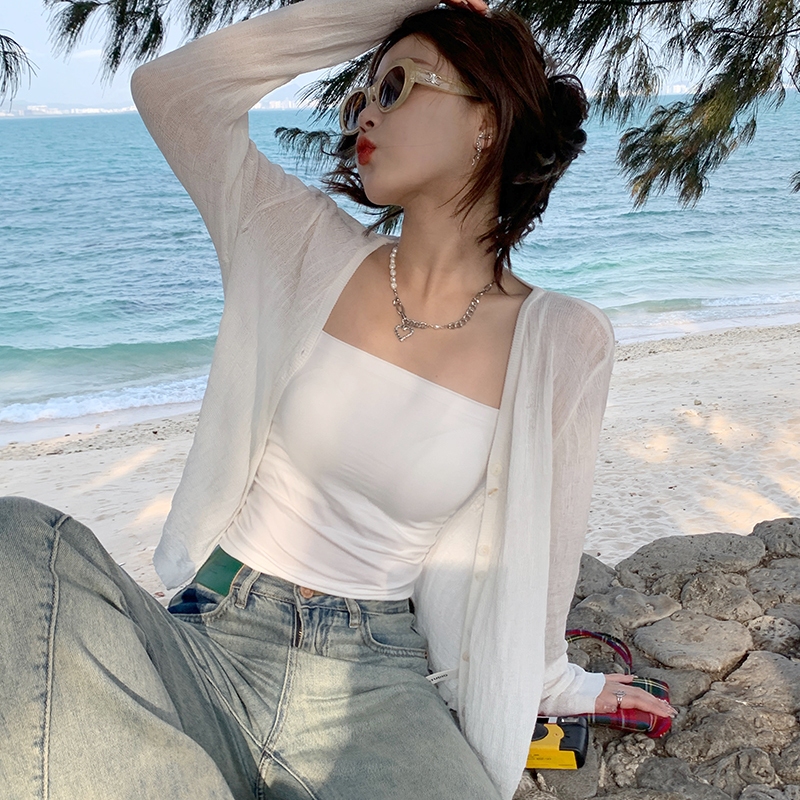 [A421] Áo khoác len nữ Cardigan PHỐI NÚT ĐÔI tay dài mỏng nhẹ mặc 2 kiểu dễ phối đồ - L2M (New)