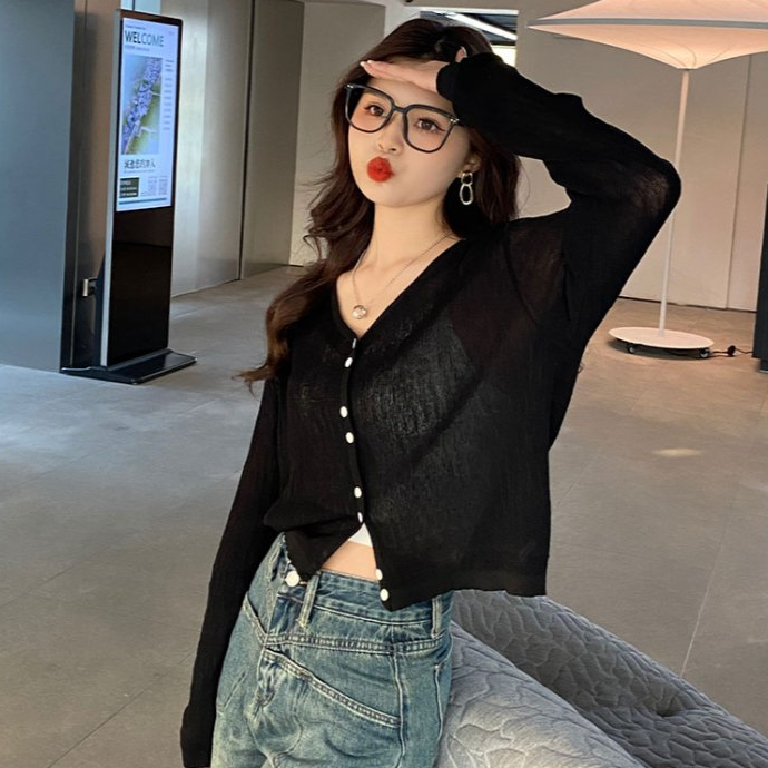 [A421] Áo khoác len nữ Cardigan PHỐI NÚT ĐÔI tay dài mỏng nhẹ mặc 2 kiểu dễ phối đồ - L2M (New)